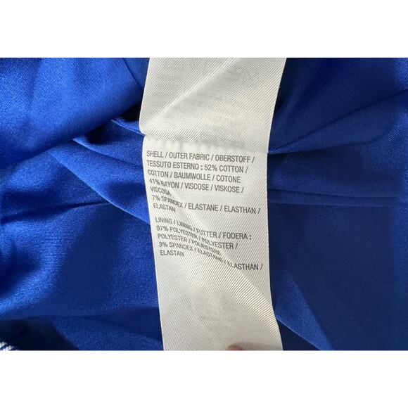 QVC Isaac Mizrahi 24/7 Stretch Print Blazer Blue Stripe NWOT Size 12 - Picture 5 of 8